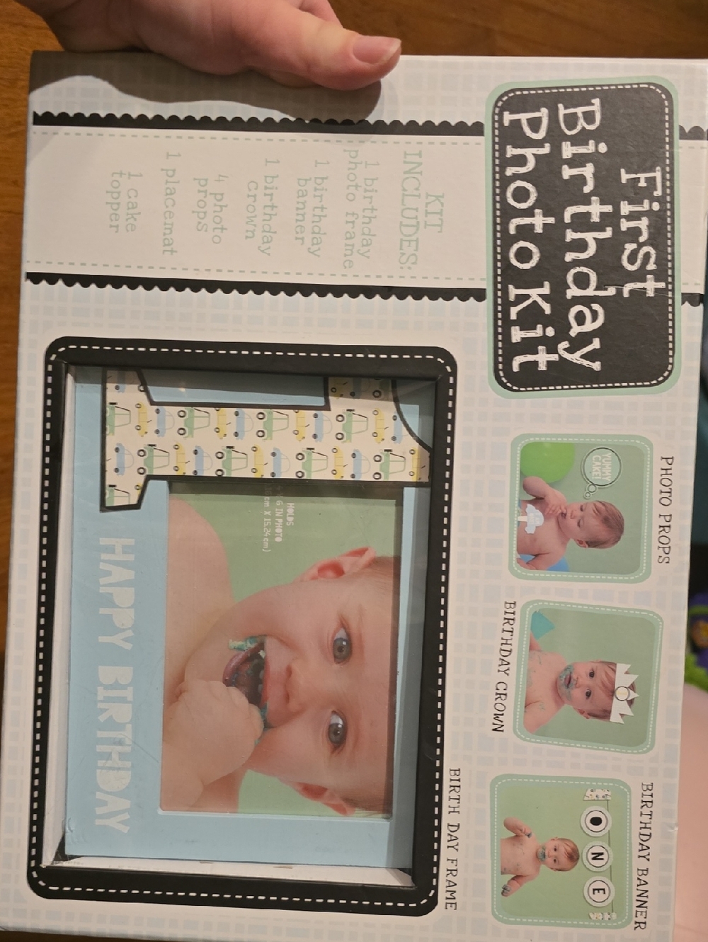 First Birthday Photo Kit - Blue & Mint